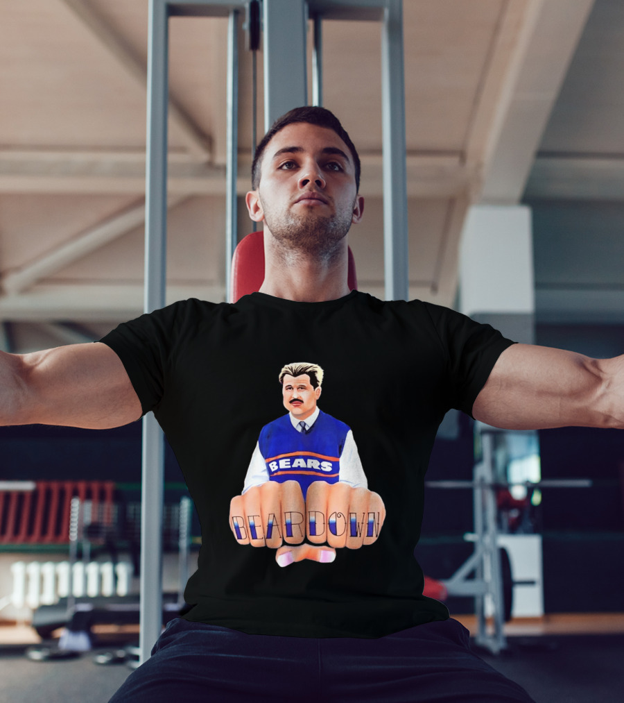 Chicago Bears Mike Ditka Bear Down Fists T-Shirt