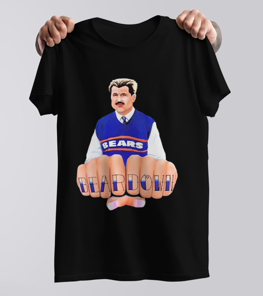 Chicago Bears Mike Ditka Bear Down Fists T-Shirt