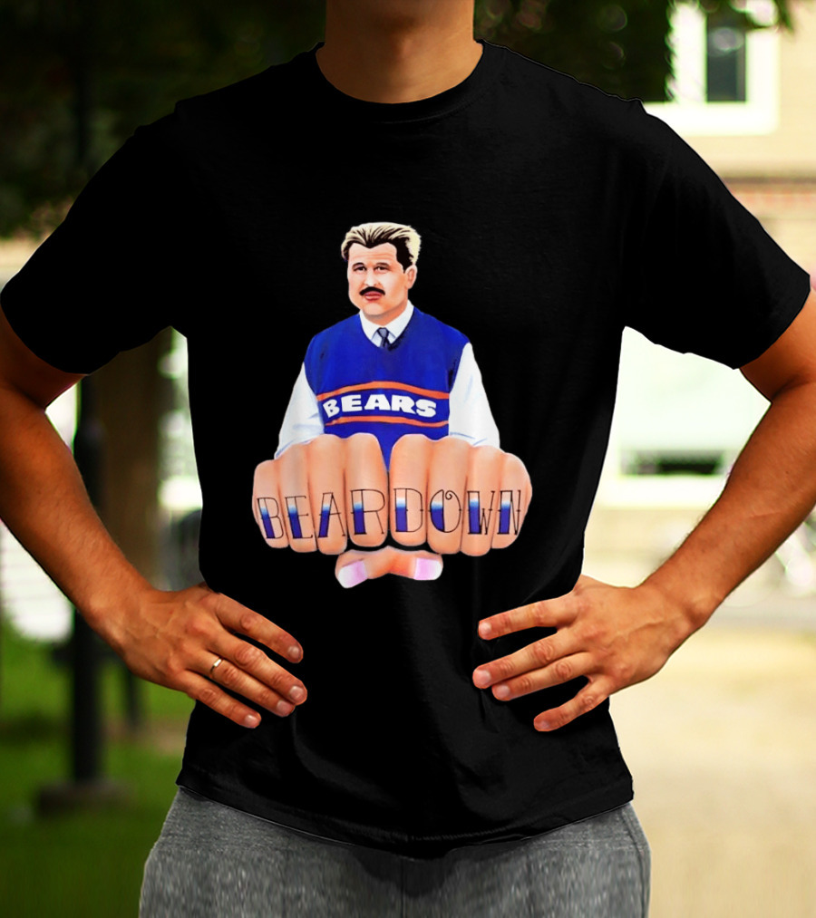 Chicago Bears Mike Ditka Bear Down Fists T-Shirt