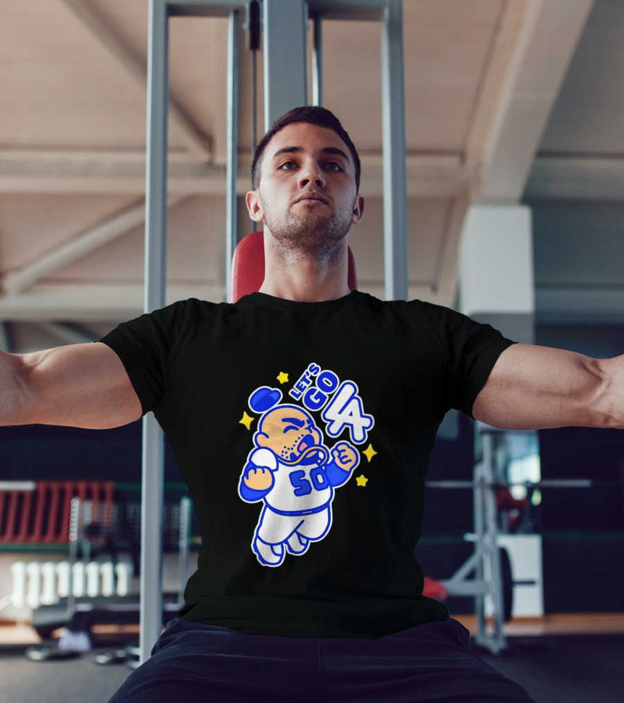 Let's Go LA No 50 Baseball Cartoon Player T-Shirt
