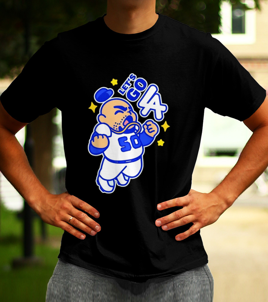 Let's Go LA No 50 Baseball Cartoon Player T-Shirt