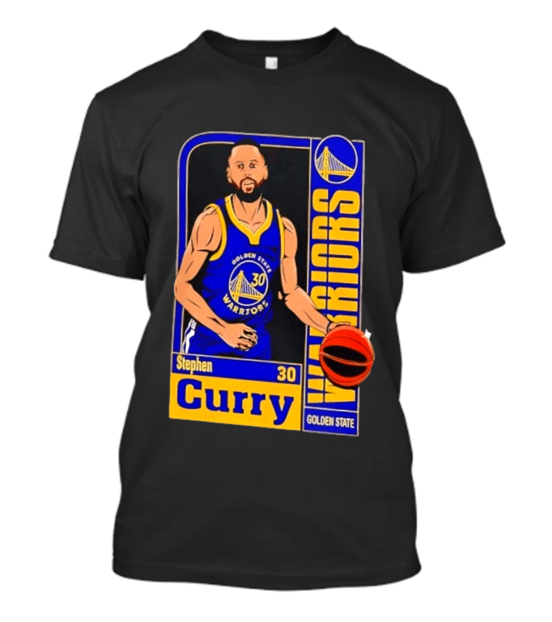 Golden State Warriors Stephen Curry 30 NBA Basketball Card 2026 T-Shirt