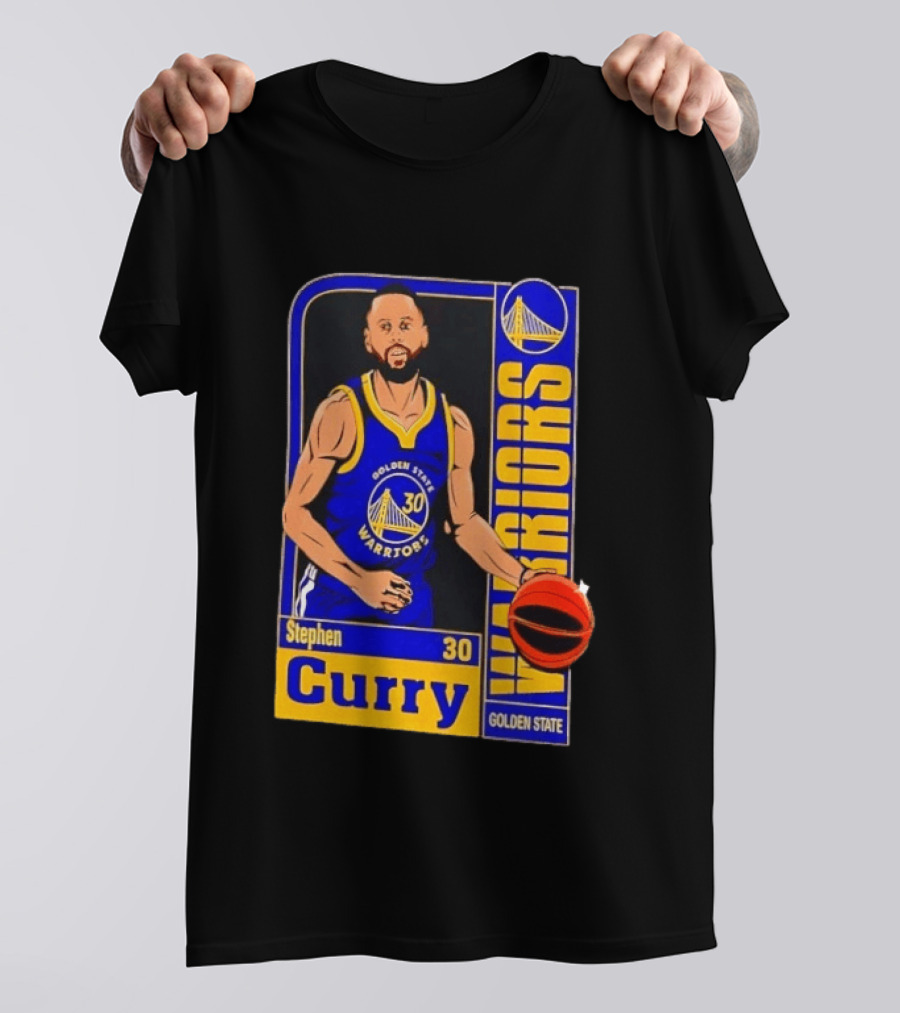 Golden State Warriors Stephen Curry 30 NBA Basketball Card 2026 T-Shirt