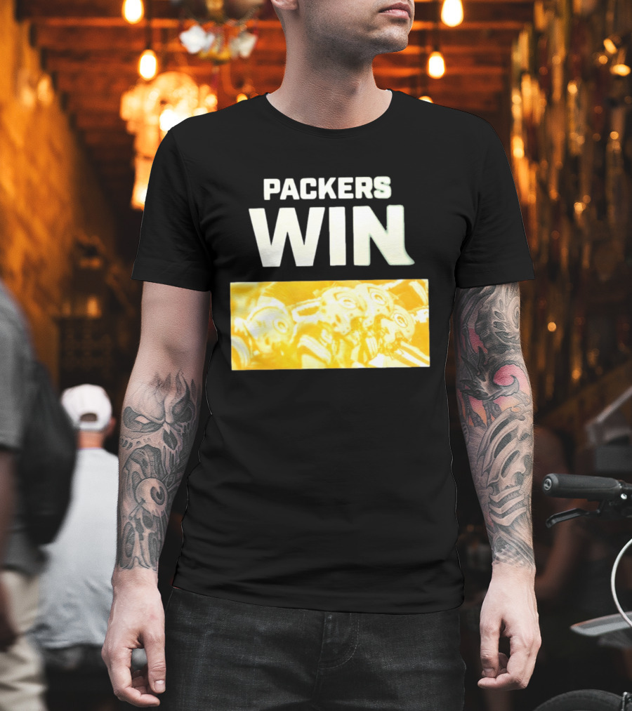 Packers Win Football Helmets Celebration T-Shirt