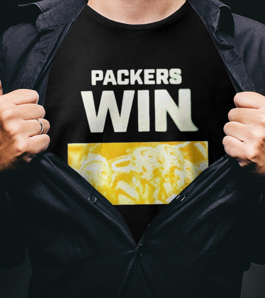 Packers Win Football Helmets Celebration T-Shirt