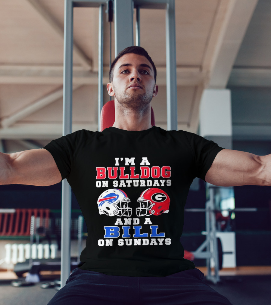 I'm A Bulldog On Saturdays And A Bill On Sundays Helmet T-Shirt