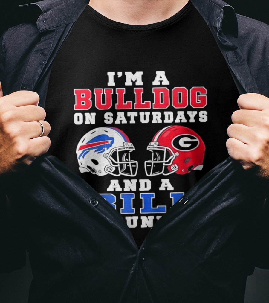 I'm A Bulldog On Saturdays And A Bill On Sundays Helmet T-Shirt
