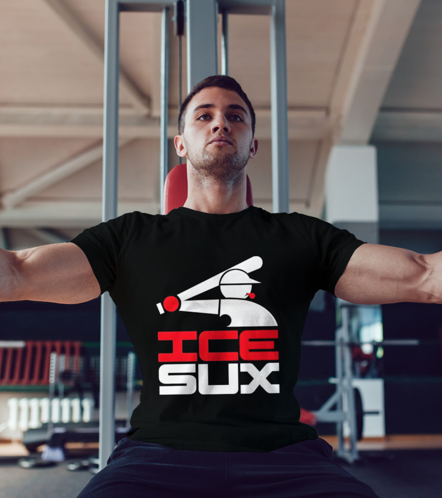 Ice Sux Baseball Player Sports Humor T-Shirt