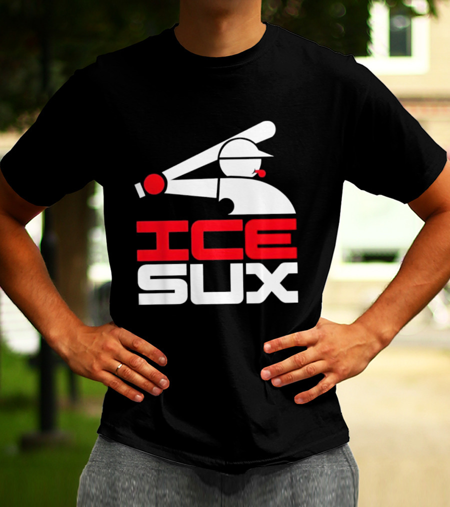 Ice Sux Baseball Player Sports Humor T-Shirt