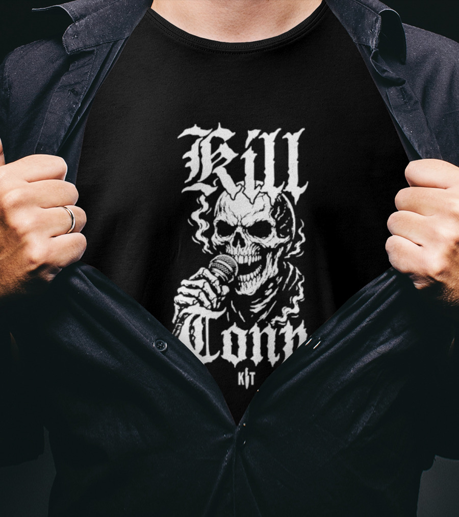 Kill Tony Skull Microphone Gothic Style Iconography T-Shirt