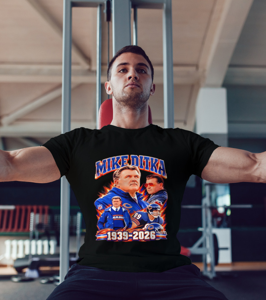 Mike Ditka Chicago Bears NFL Coach Legacy 1939 2026 T-Shirt
