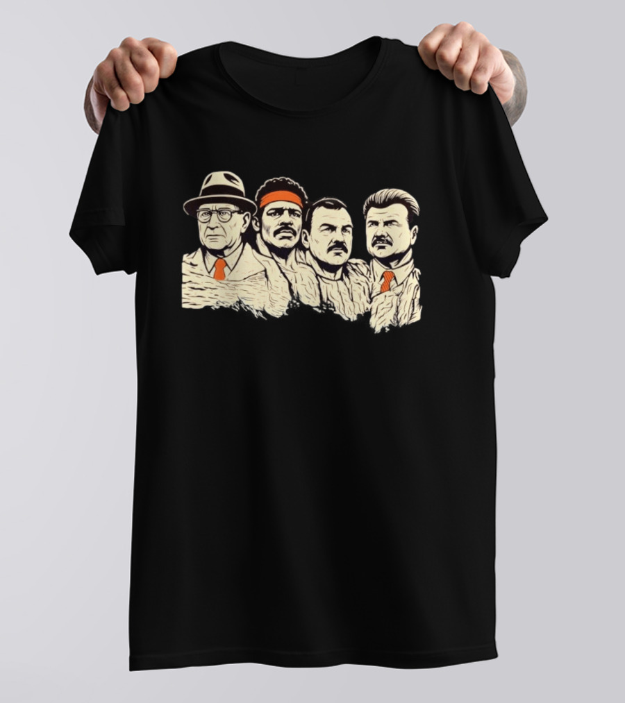 Mount Rushmore Red Auerbach Pat Riley Phil Jackson Gregg Popovich Basketball Coaches T-Shirt