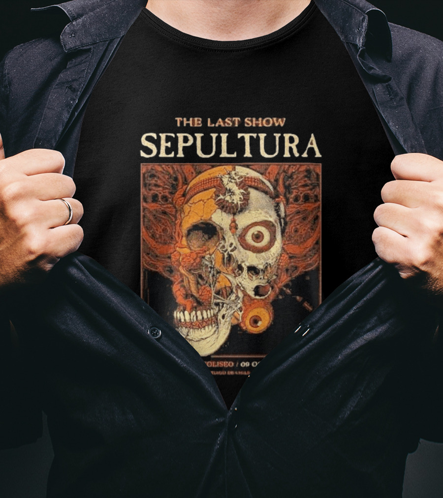 SEPULTURA The Last Show Santiago DE Chile 2026 Teatro Coliseo 40th Anniversary Farewell Tour October 8th And 9th T-Shirt