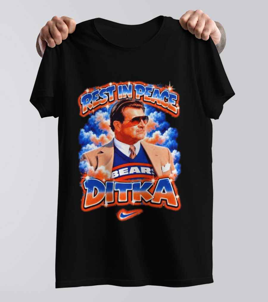 Rest In Peace Ditka Bears Legend With Nike T-Shirt
