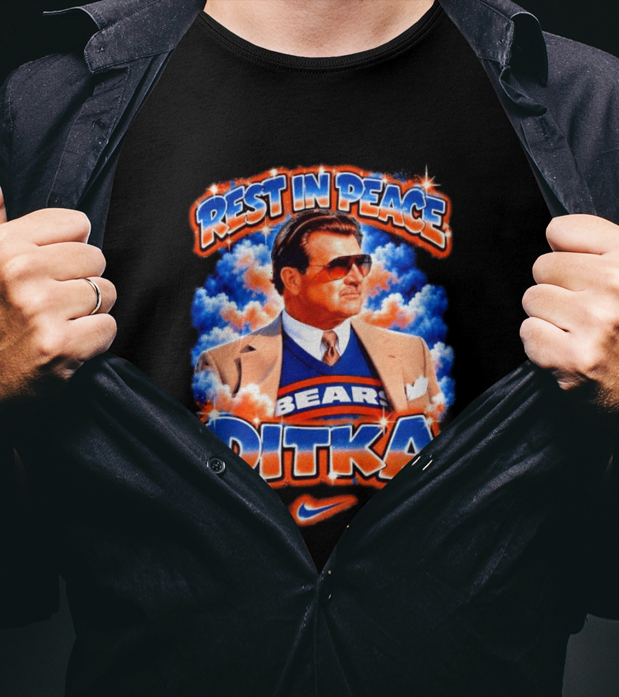 Rest In Peace Ditka Bears Legend With Nike T-Shirt