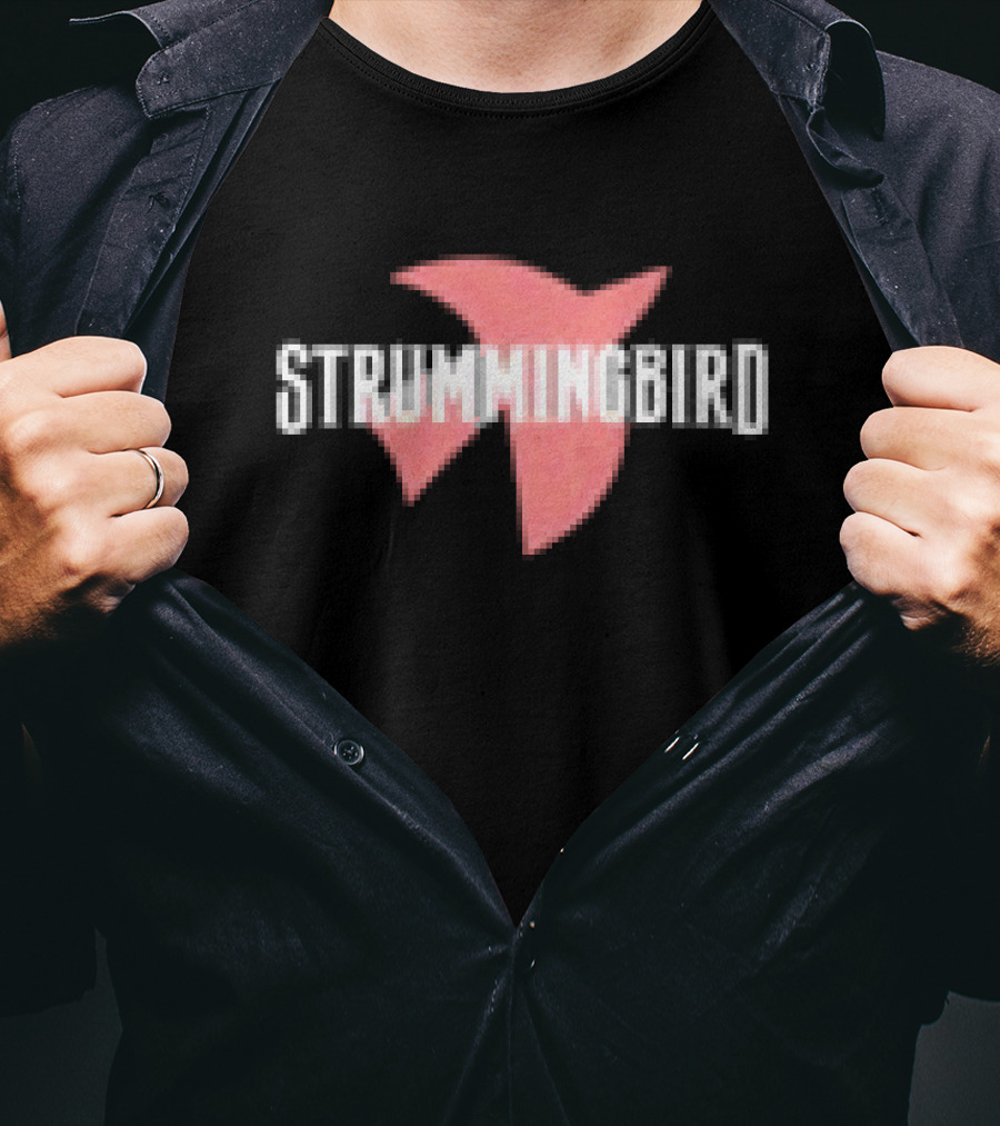 Strummingbird Store Disco Boots Black Pink Bird Wing T-Shirt