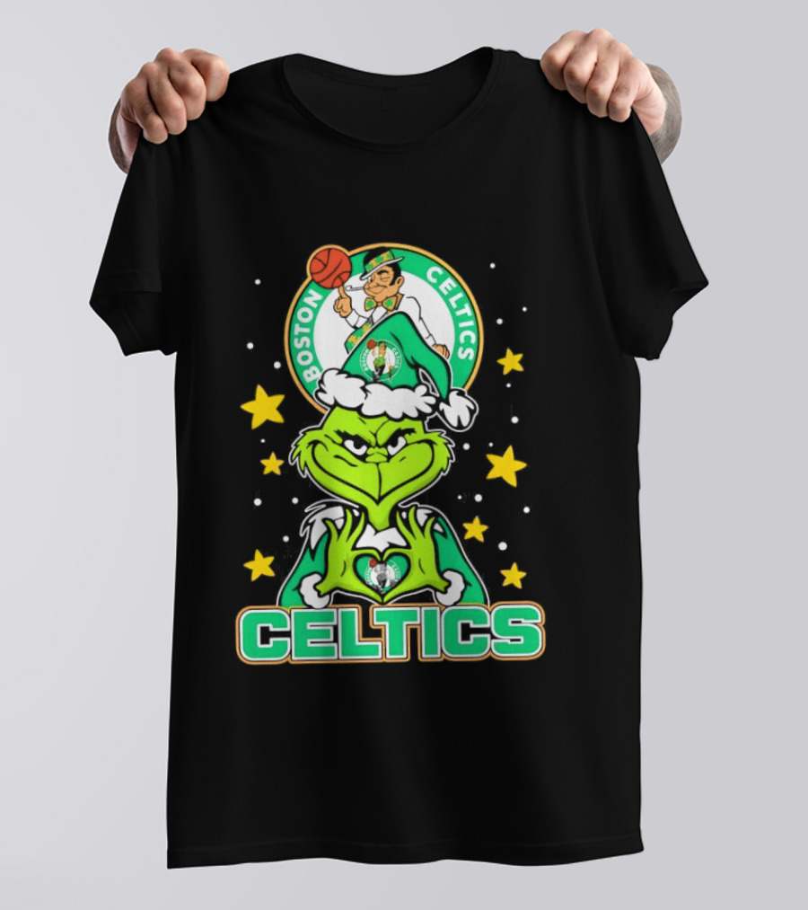 Boston Celtics Christmas The Grinch T-Shirt