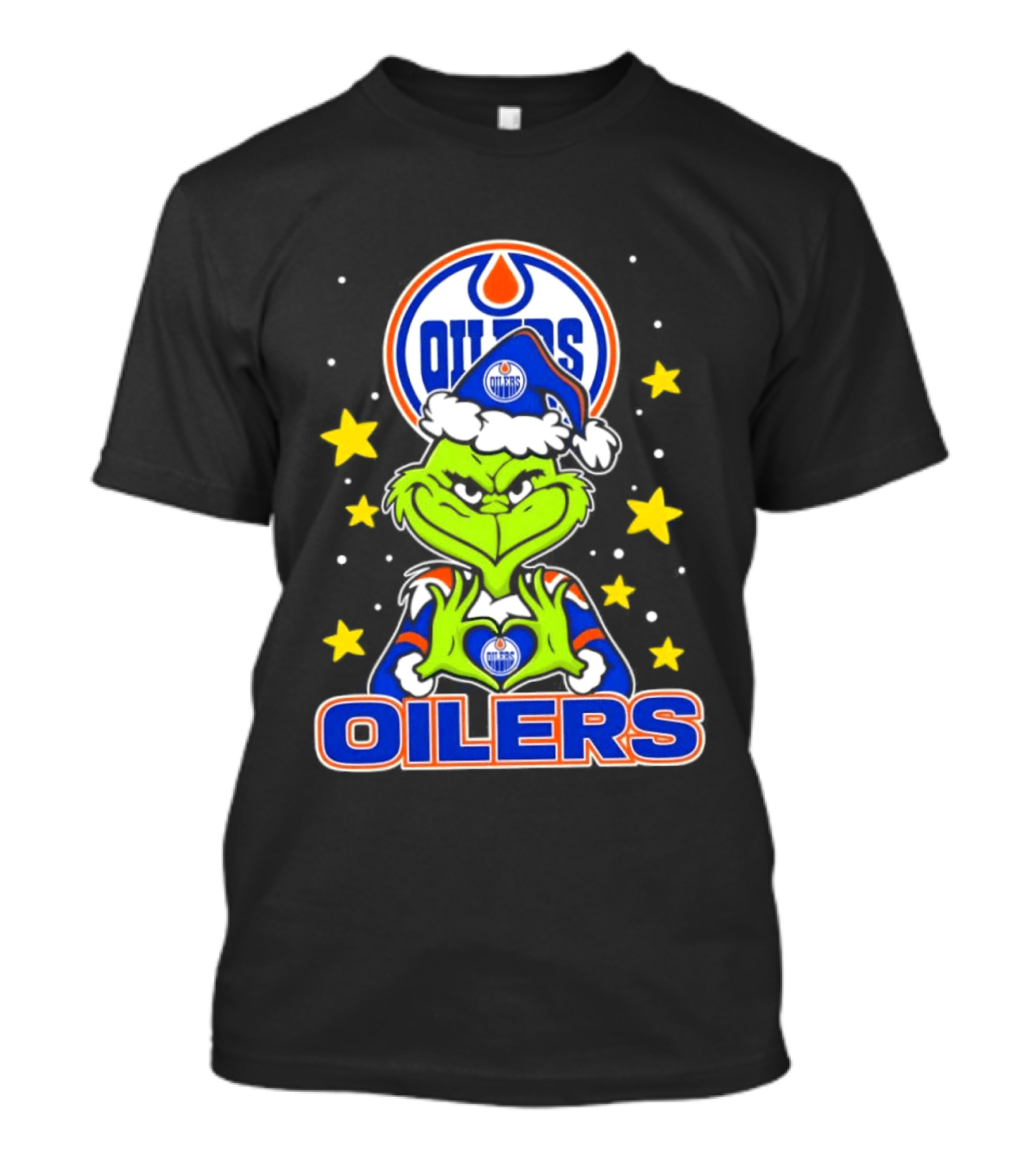 Edmonton Oilers NHL Christmas Grinch Holiday T-Shirt