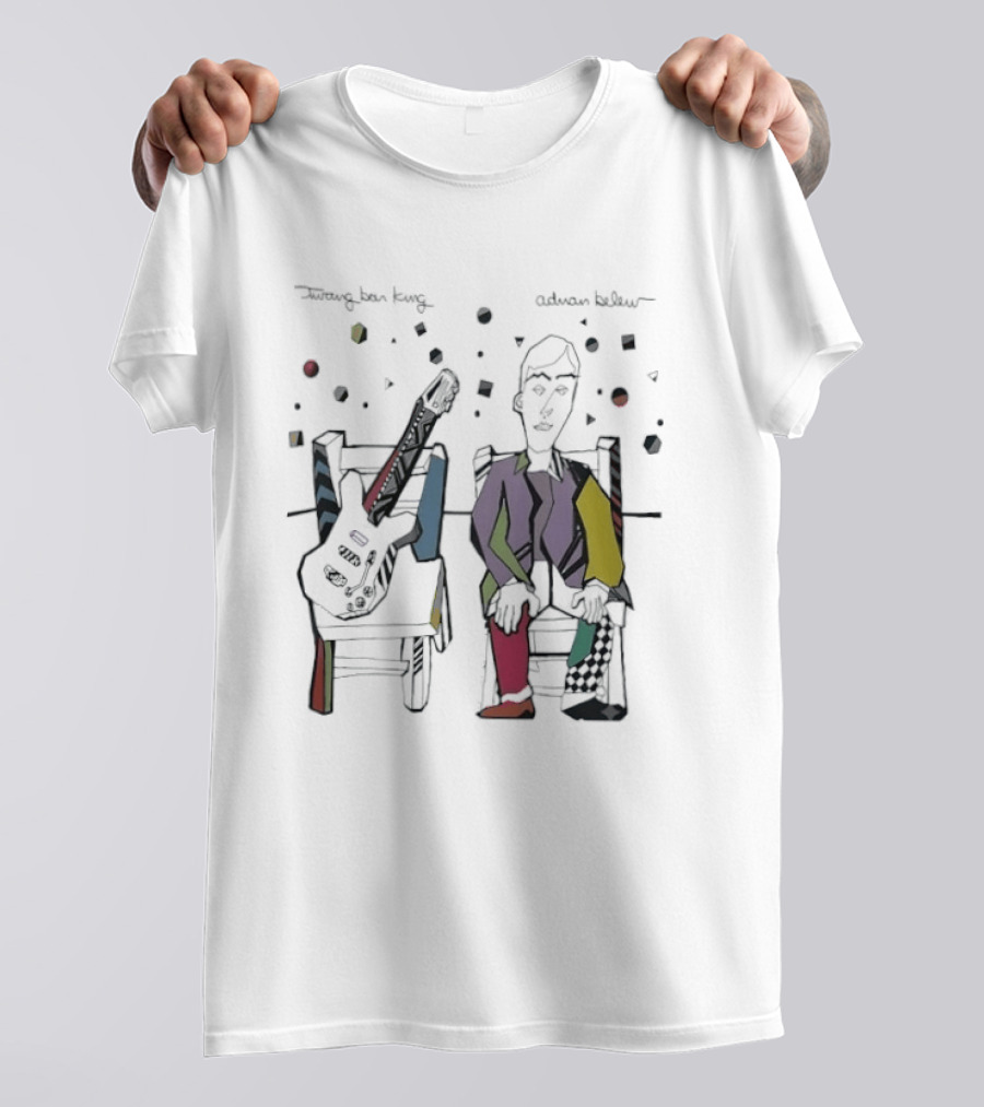 Adrian Belew Twang Bar King Colorful Abstract Art Guitar And Figure T-Shirt