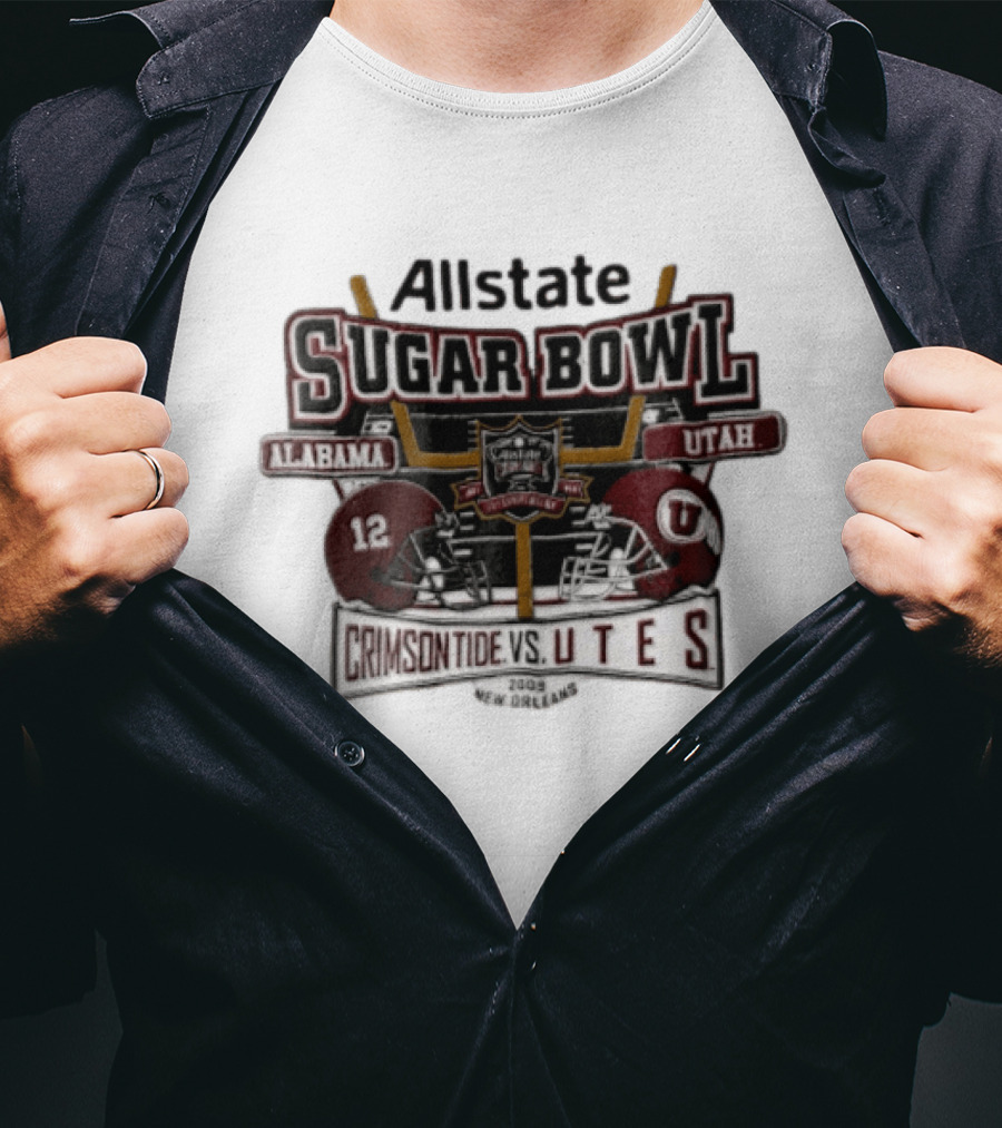 Allstate Sugar Bowl Alabama Crimson Tide Vs Utah Utes 2009 New Orleans T-Shirt