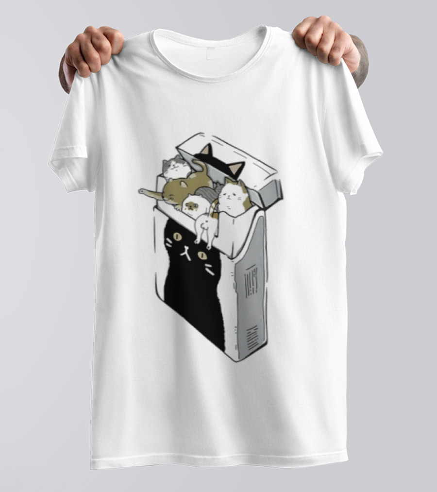 Cat Cigarettes Cute Cats In Cigarette Box T-Shirt