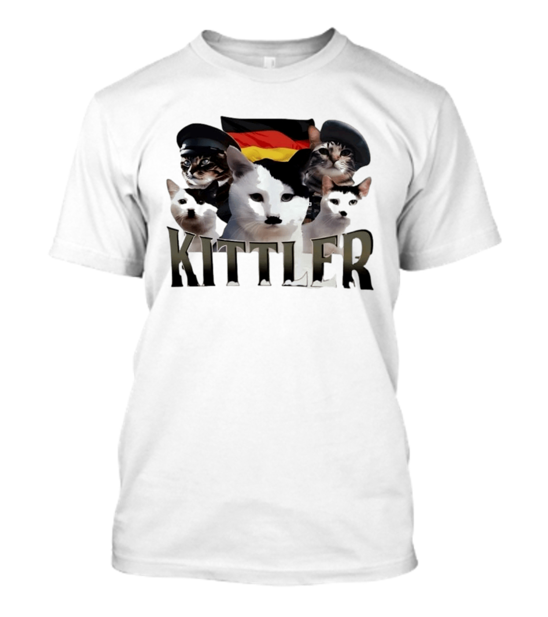 Kittler Cat Meme Kitten With German Flag And Hat T-Shirt
