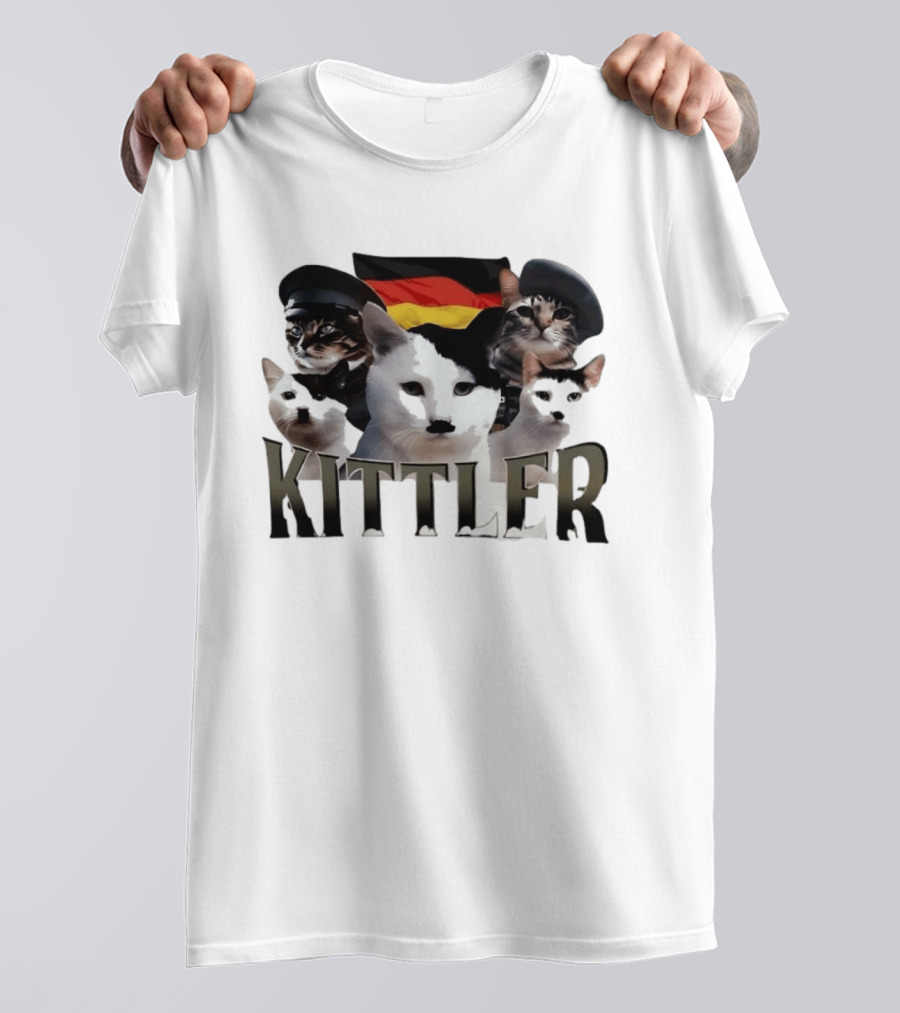 Kittler Cat Meme Kitten With German Flag And Hat T-Shirt