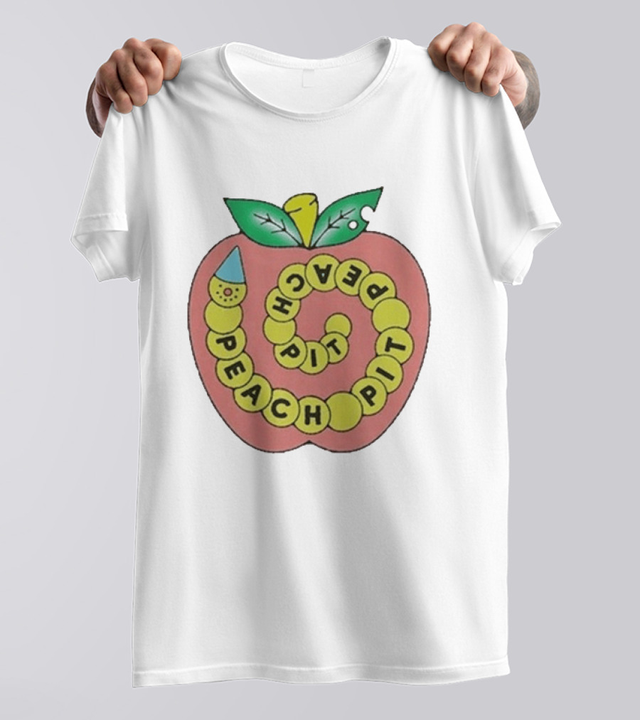Peach Pit Caterpillar Spiral Apple Worm T-Shirt