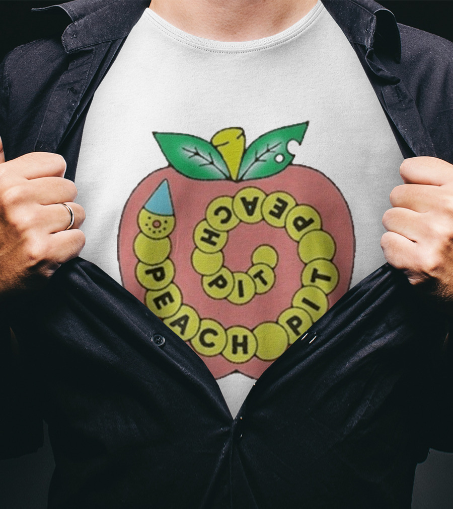 Peach Pit Caterpillar Spiral Apple Worm T-Shirt