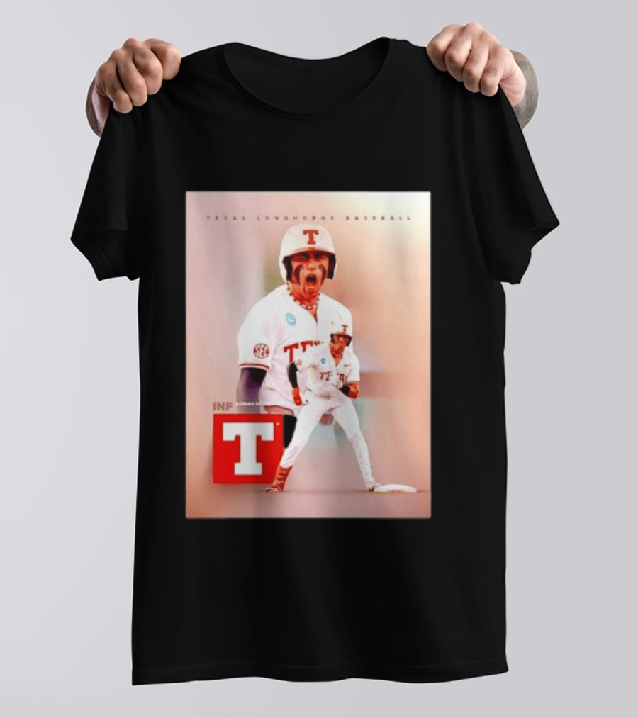 Adrian Rodriguez INF Texas Longhorns Baseball Team T-Shirt