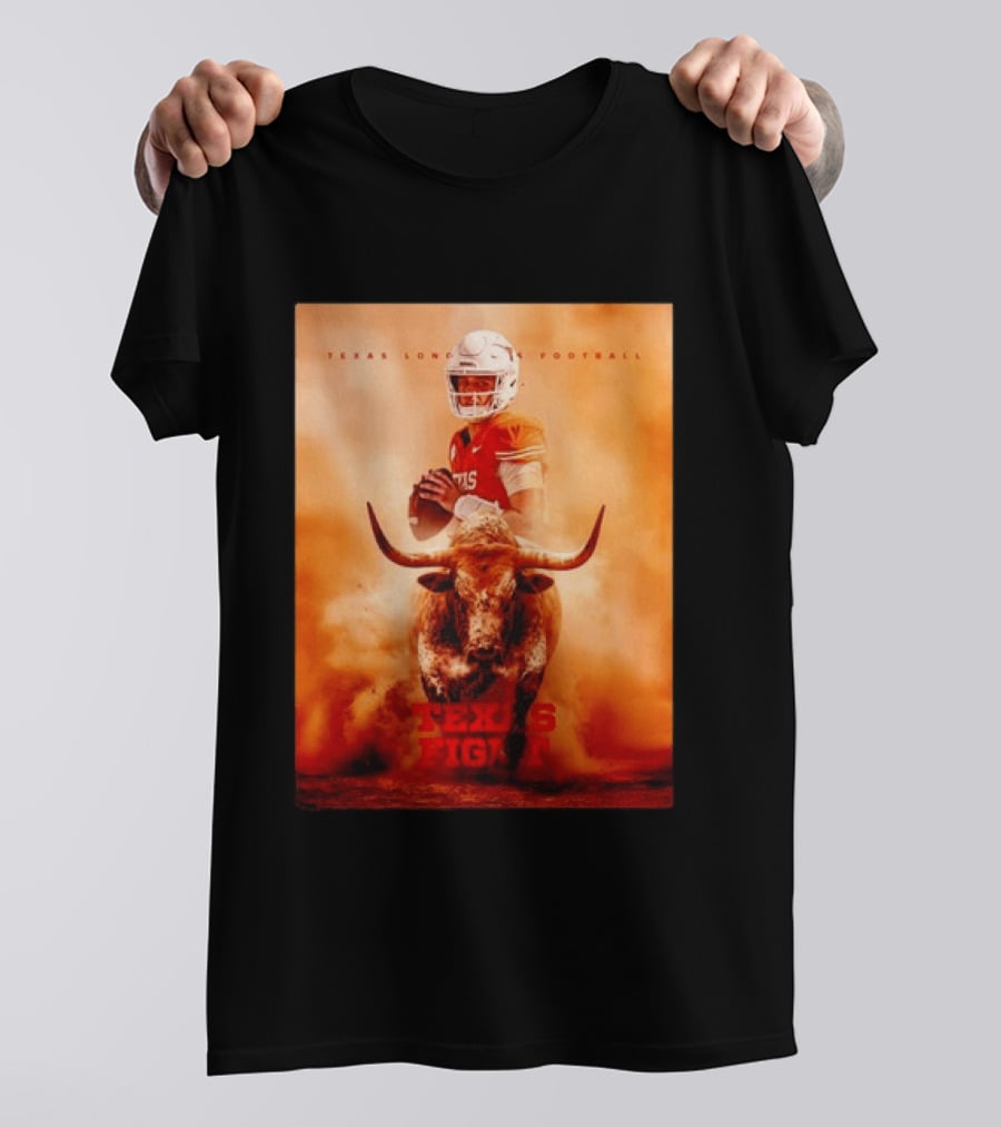 Texas Longhorns Football Texas Fight Arch Manning Bull T-Shirt