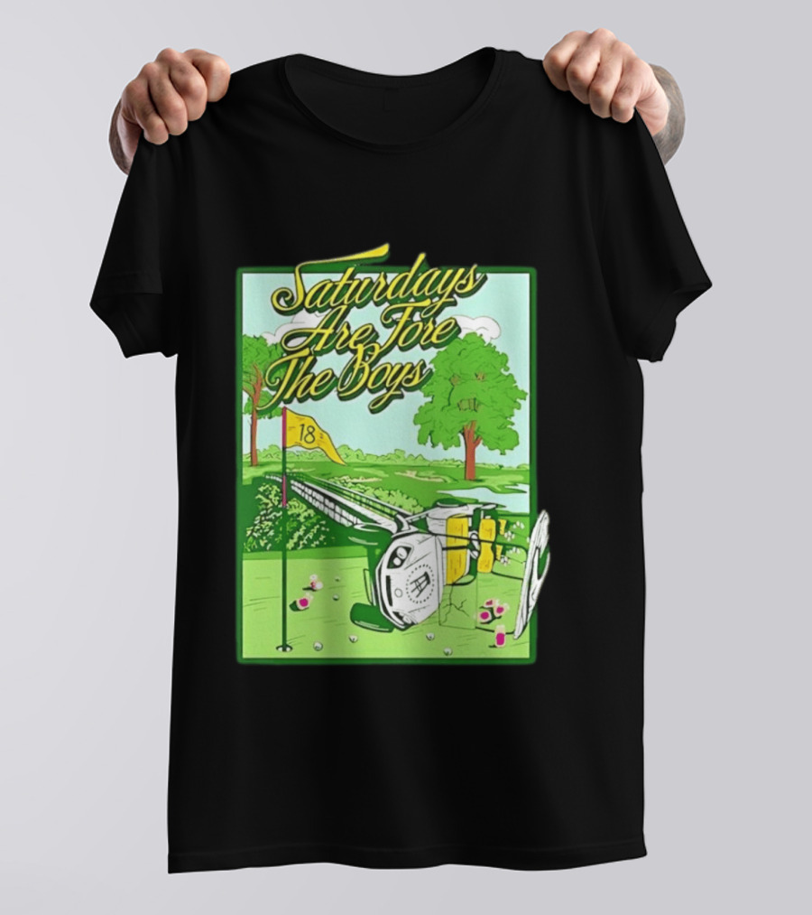 Saturdays Are Fore The Boys Barstool Sports Golf Course Scene T-Shirt