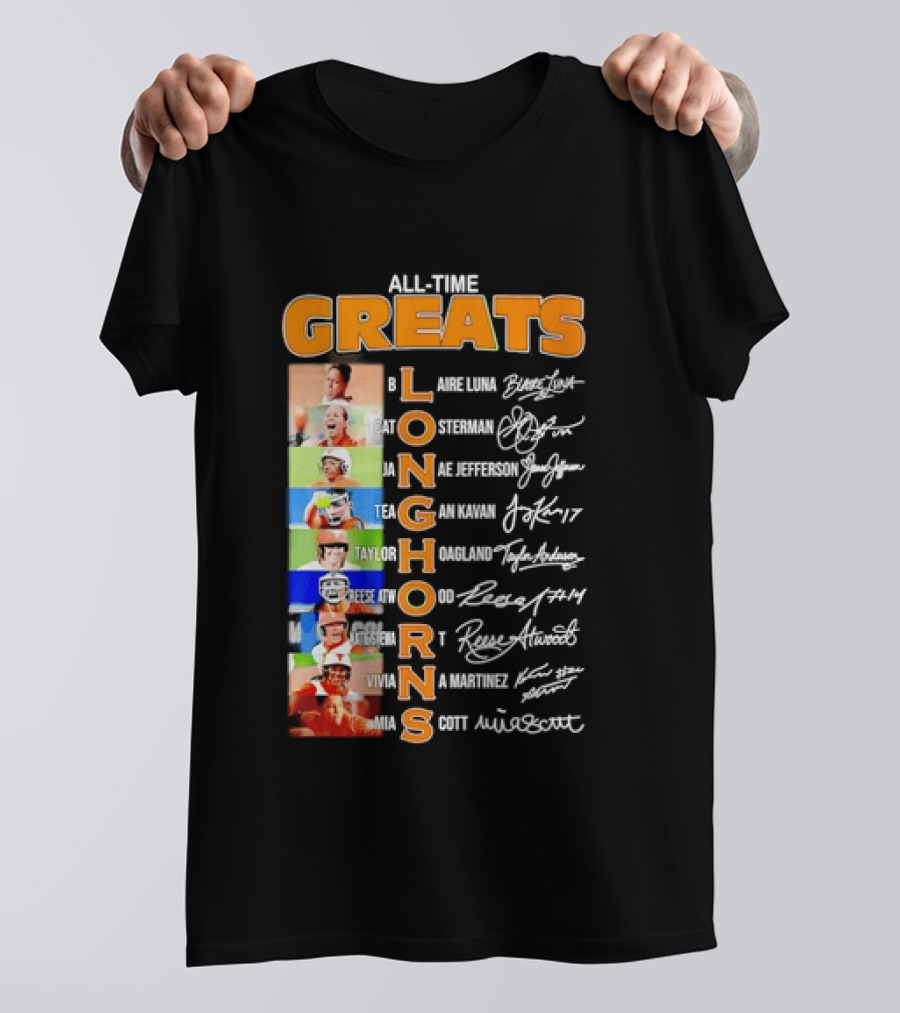 All Time Greats Blaire Luna Cat Osterman Janae Jefferson Tea Gan Kavan Taylor Hoagland Reese Atwood Viviana Martinez Mia Scott Longhorns T-Shirt