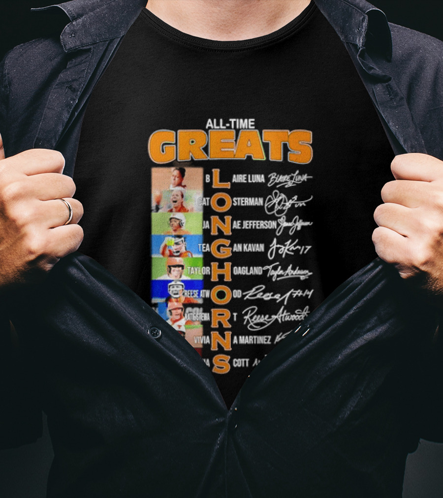 All Time Greats Blaire Luna Cat Osterman Janae Jefferson Tea Gan Kavan Taylor Hoagland Reese Atwood Viviana Martinez Mia Scott Longhorns T-Shirt