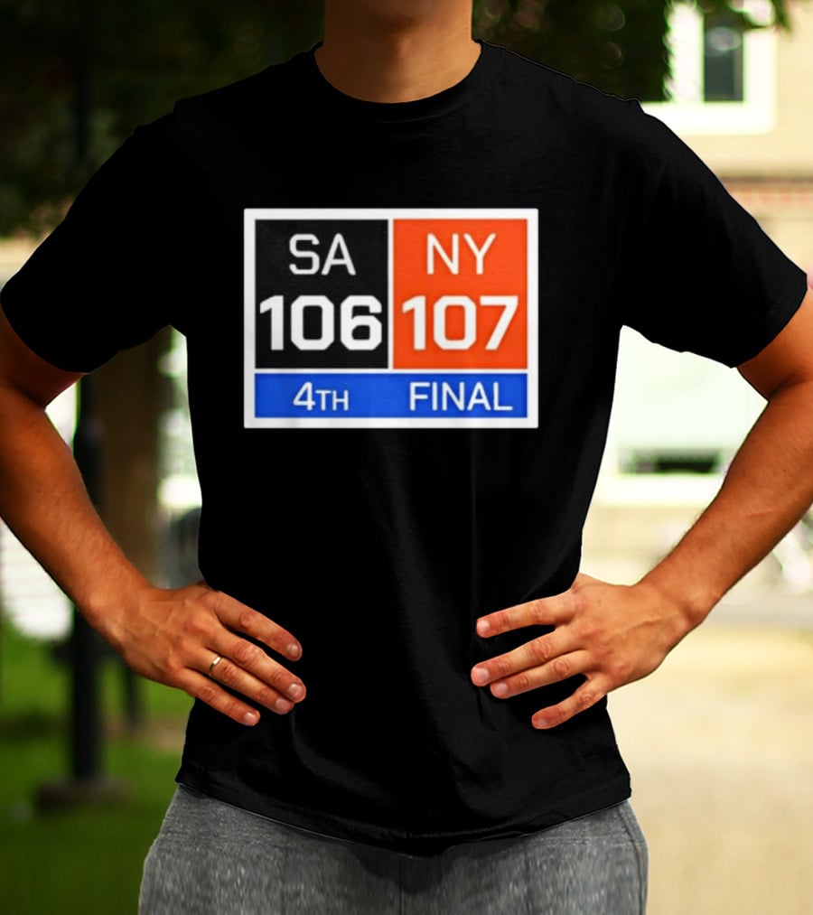New York 107 Vs SA 106 4th Final Historic Comeback Victory T-Shirt