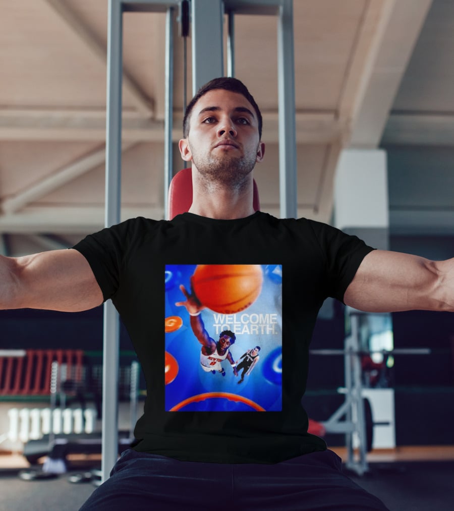 OG Anunoby New York Knicks Welcome To Earth Basketball Moment T-Shirt