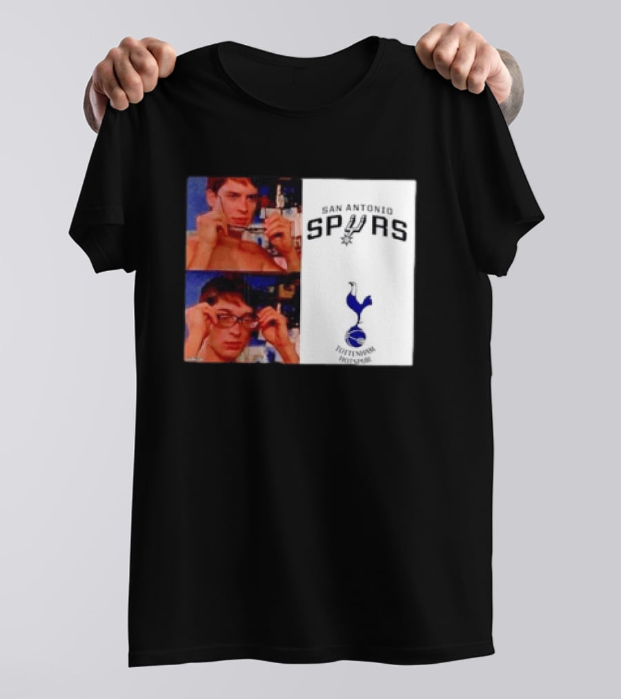 Peter Parker Reading Glasses Meme San Antonio Spurs Tottenham Hotspur T-Shirt