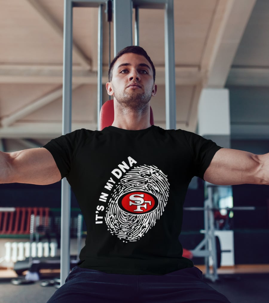 San Francisco 49ers It's In My DNA Football SF Logo Fingerprint T-Shirt
