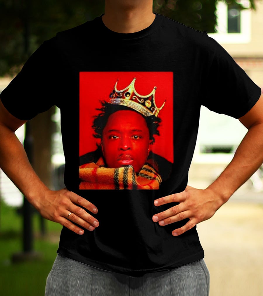 Notorious B.I.G. King Of New York Crowned Burberry Scarf T-Shirt