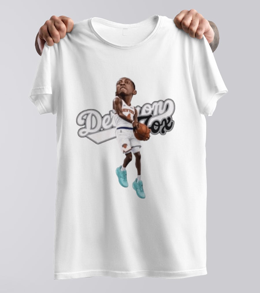 Deuce McBride New York Knicks NBA Player Caricature Determined Fox T-Shirt