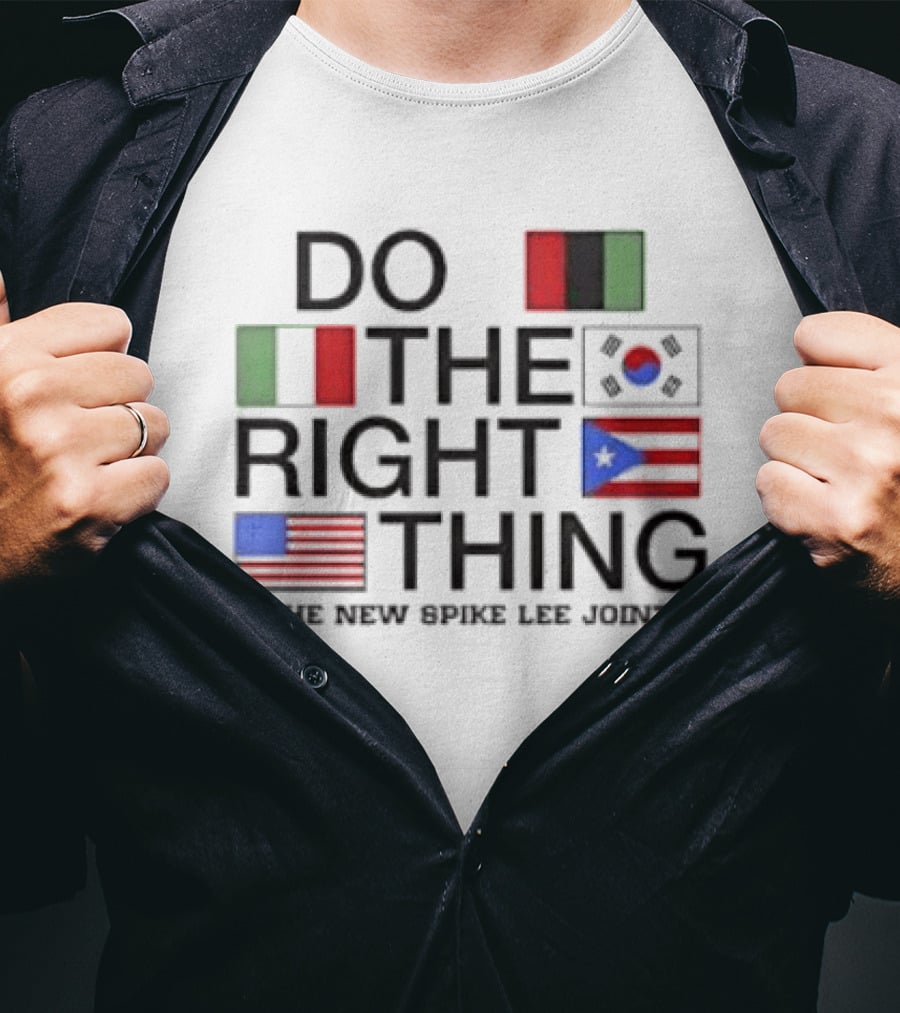 Do The Right Thing Movie Flag Symbols Spike Lee Joint T-Shirt