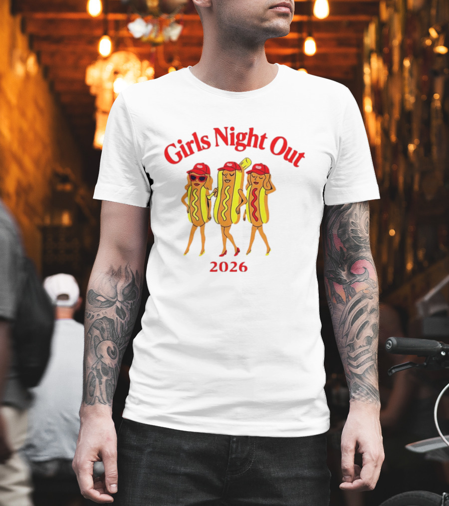 Girls Night Out 2026 Fun Hot Dog Costume T-Shirt