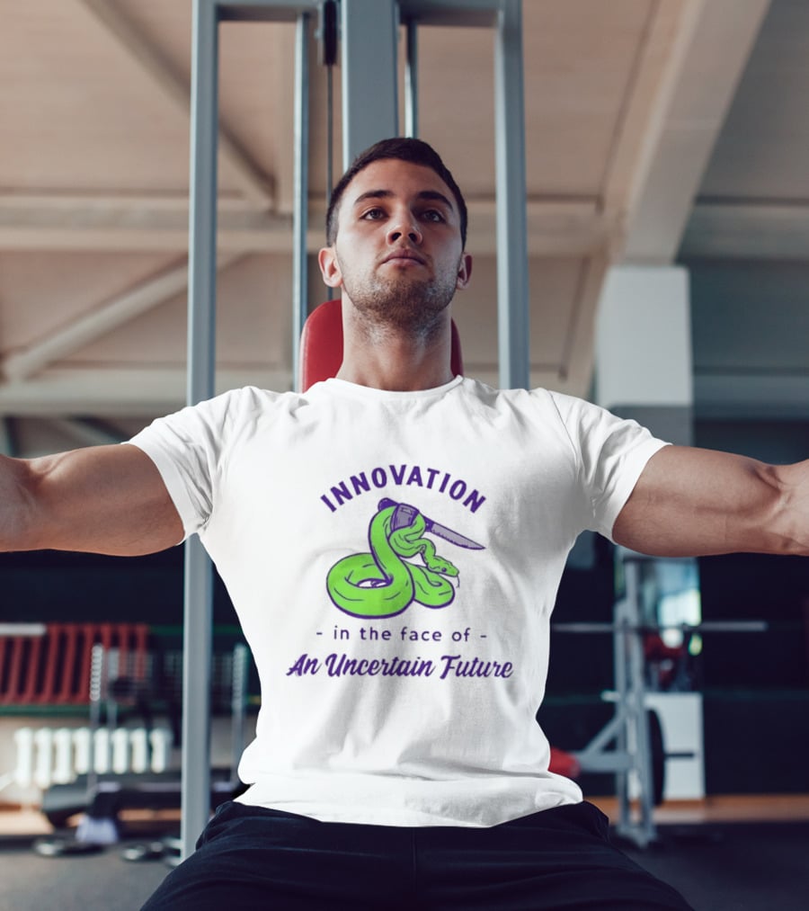 Innovation In The Face Of An Uncertain Future Snake With Knife T-Shirt