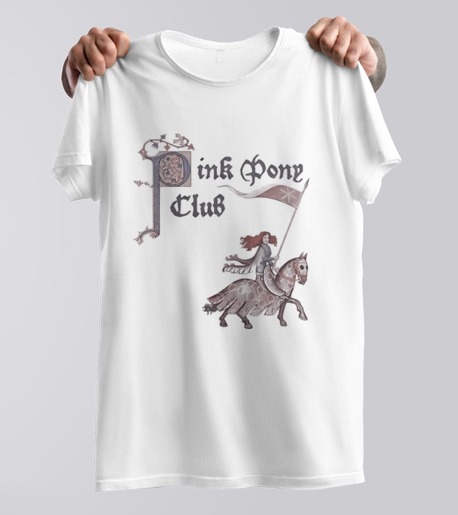 Pink Pony Club Chappell Roan Medieval Horse Rider T-Shirt