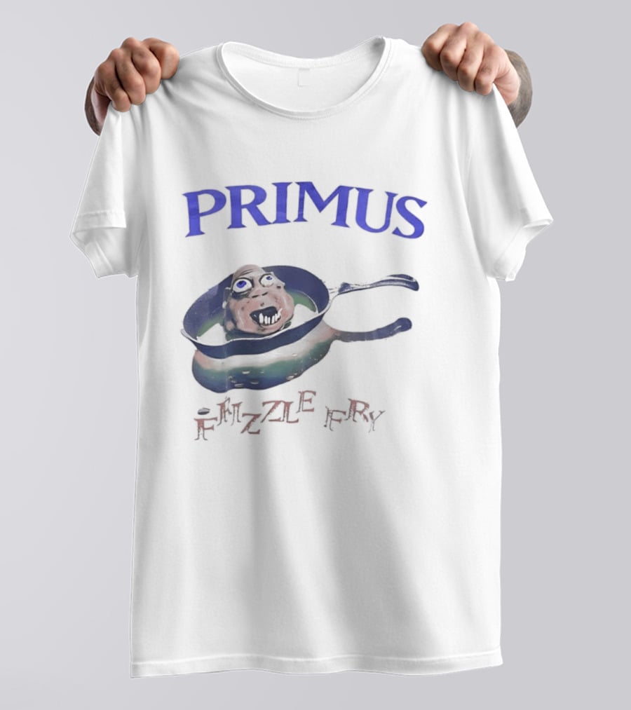 PRIMUS Frizzle Fry Album Art Pan With Face T-Shirt