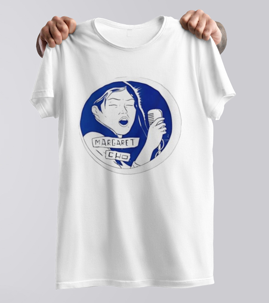 Margaret Cho Comedian Ink Sketch Microphone Drawing T-Shirt