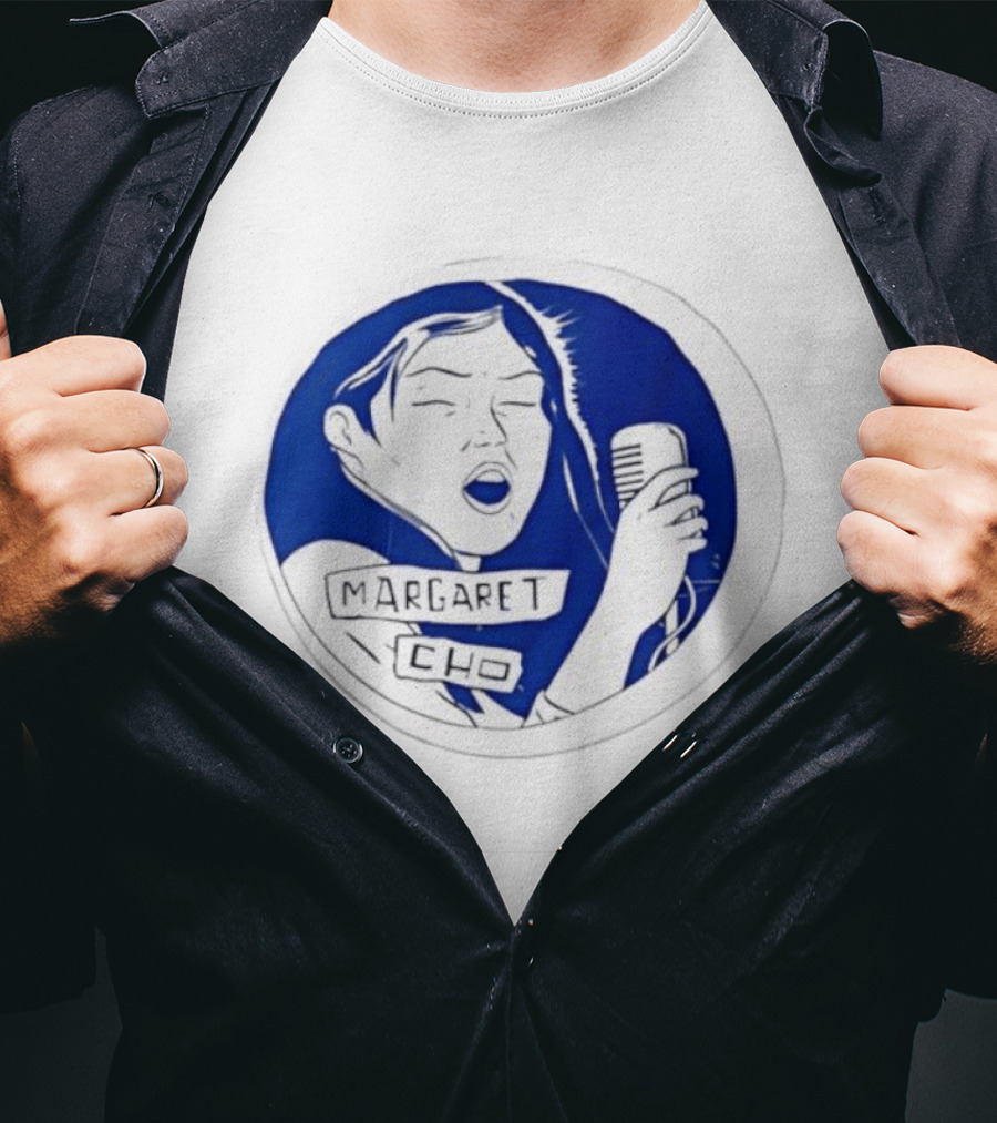 Margaret Cho Comedian Ink Sketch Microphone Drawing T-Shirt