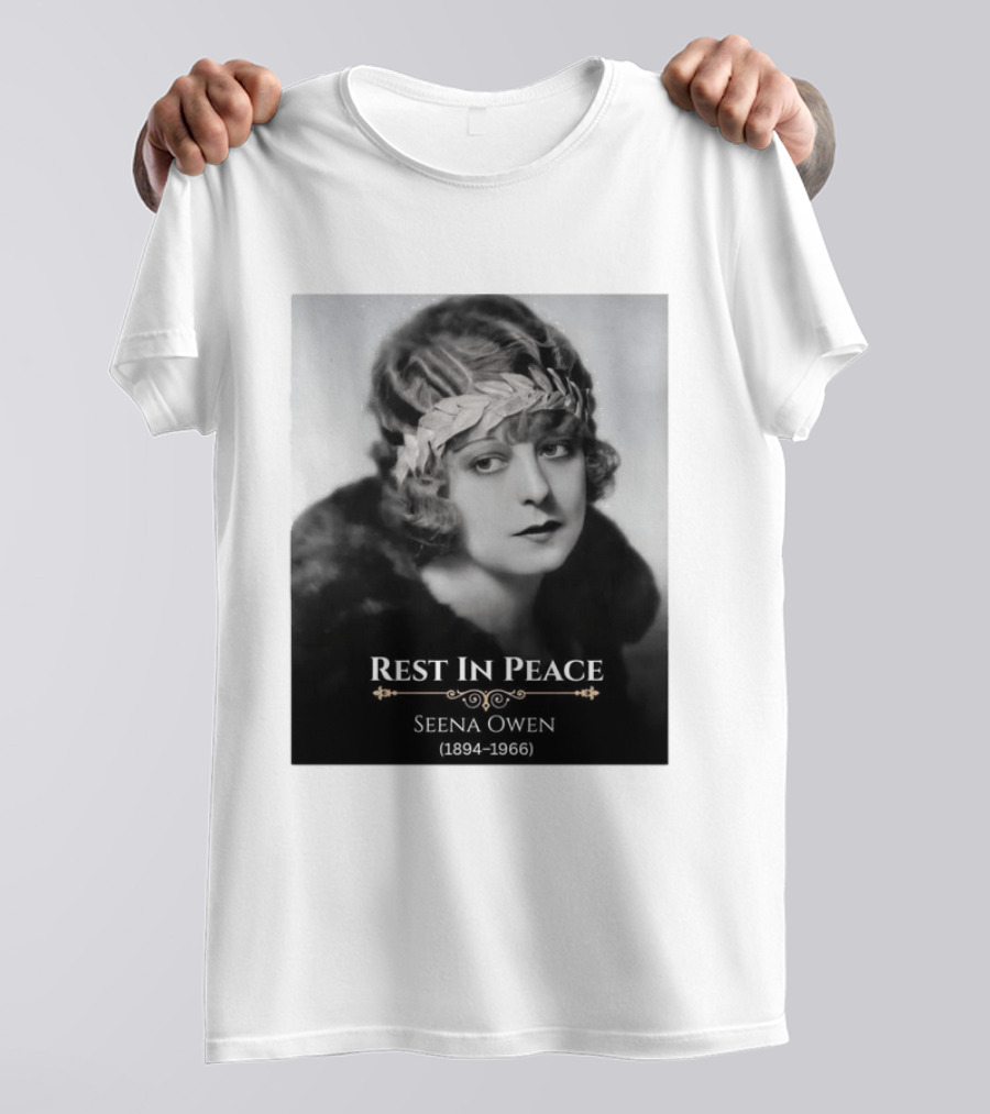 Rest In Peace Seena Owen 1894 1966 Memorial Tribute Vintage Photography T-Shirt