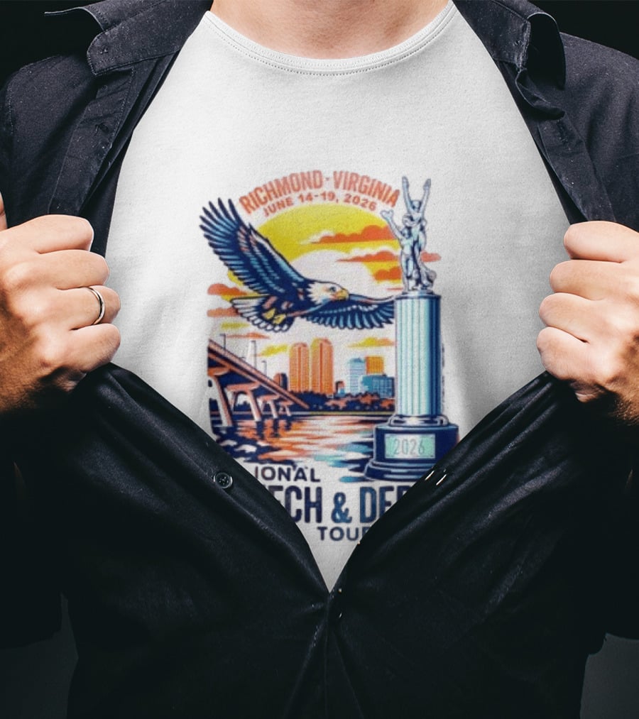 Richmond Virginia National Speech And Debate Tournament June 14 19 2026 Eagle Bridge Statue T-Shirt