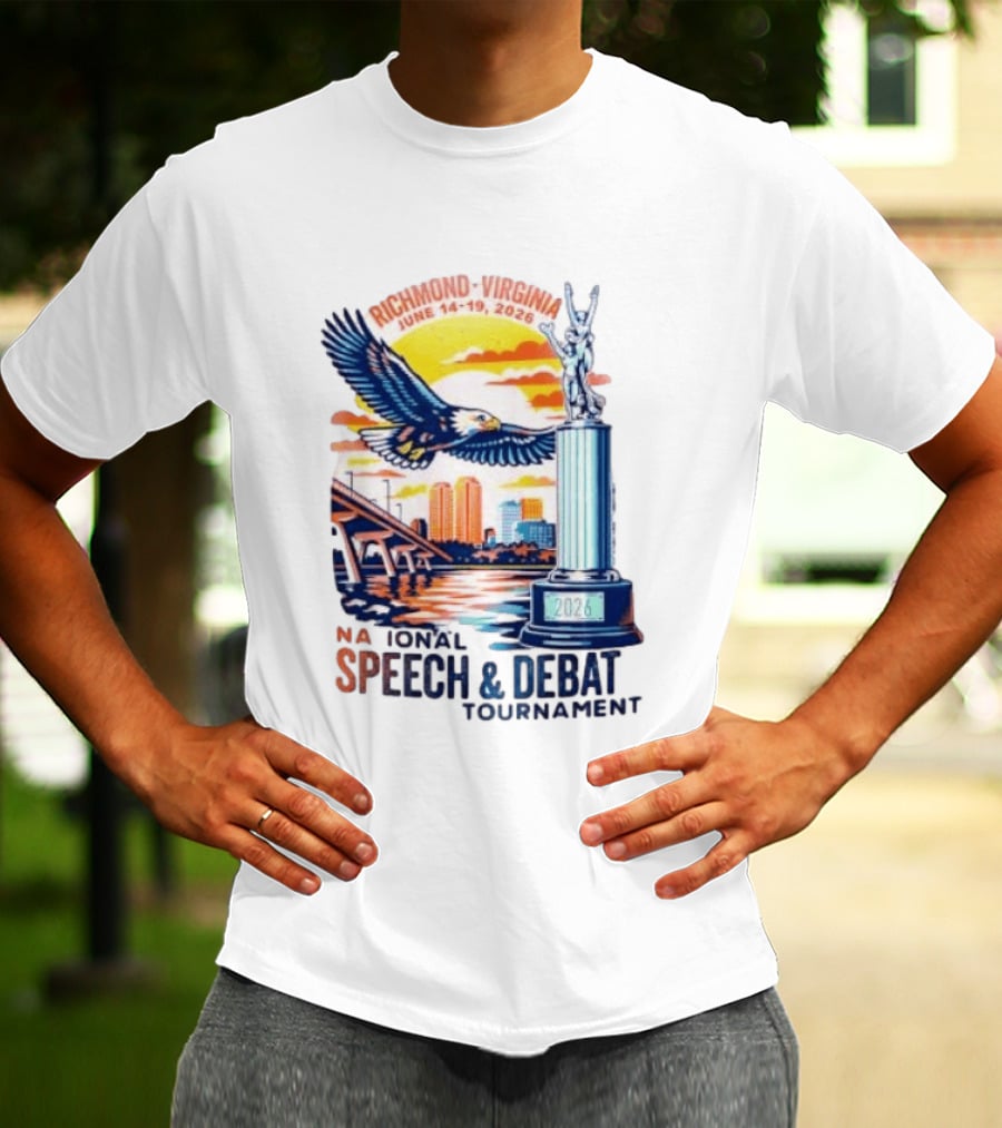 Richmond Virginia National Speech And Debate Tournament June 14 19 2026 Eagle Bridge Statue T-Shirt